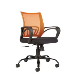 CELLBELL C107 Orange Medium Back Mesh Metal Base Height Adjustable Reclining Office Chair-picture-15