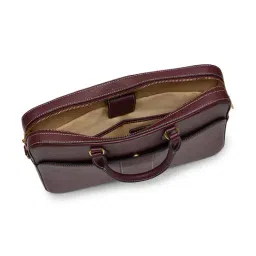 Miraggio Wine Parker Textured Large Laptop Bag image 3