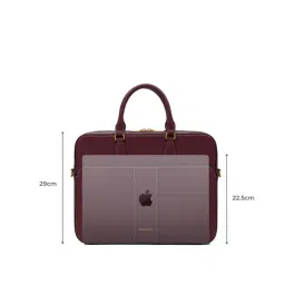 Miraggio Wine Parker Textured Large Laptop Bag image 5