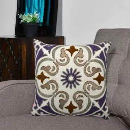 @home Nilkamal Lavender Cotton Cushion Cover-image-81