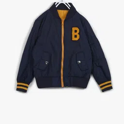 blue giraffe Navy Blue Winter Jacket image 1