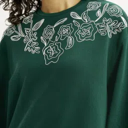 Levi's Dark Green Relaxed Fit Embroidered Sweatshirt image 5