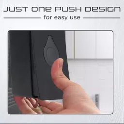 Robustt 200 ml ABS Plastic Black Wall Mount Soap Dispenser, ZY203 image 4