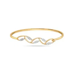 Mia By Tanishq Nature's Finest 14k Yellow Gold Creeper Chic Diamond Classic Bangle-image-56