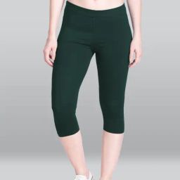 Lyra Bottle Green Cotton Capris-picture-7