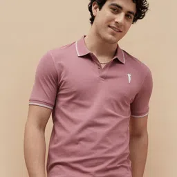 Bossini Men Solid Polo Collar Cotton T-shirt-picture-30