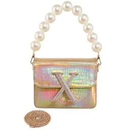 Esbeda Golden Textured Small Sling Handbag-picture-10