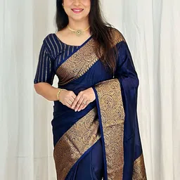 Shriyangan Woven Design Zari Art Silk Handloom Kanjeevaram Saree-picture-11