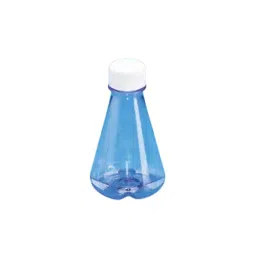 Tarson 3 L Erlenmeyer Cell Culture Flask Sterile Baffled Base, PC with White HDPE Closure, 443260 (Pack of 4) image 1