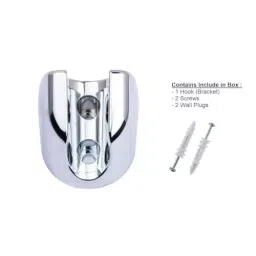 Luv Bath Wall Mounted Hook Jet Spray Holder Polished ABS Plastic Silver image 3