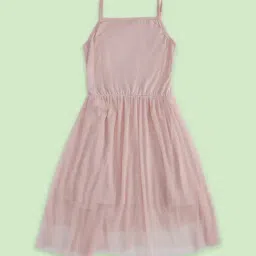 Pantaloons Junior Peach Regular Fit Full Sleeves Dress image 3