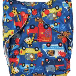 Adore 5 Layered Charcoal Insert Adjustable Cloth Diaper Vehicle Print - Multicolor-picture-25