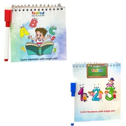 todfod Rewritable Alphabets & Number Writing Practice Book for 3-5 Year Preschool Handwriting Practice Activity Tracing Learning Busy Book - English-picture-23