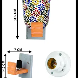 SOMIL Multi Glass Cylinder Printed Wall Lamps image 2