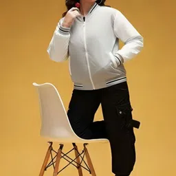 R.Code by The Roadster Life Co. Women Colourblocked Lightweight Bomber Jacket image 4