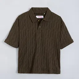 Hopscotch Kids Soft Textured Polo Shirt-image-37