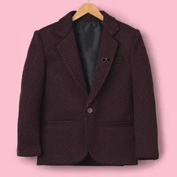 Ridokidz Boys Printed Full Sleeves Tailored Fit Blazer image 5