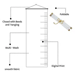 Right Gifting Satin Removable Height/Growth Measurement Wall Hanger - Red image 4