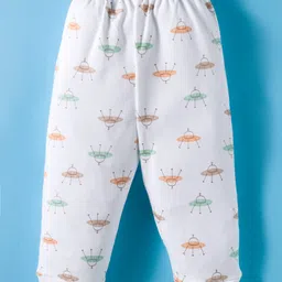 Zero Interlock Knit Full Length Printed Lounge Pants Pack of 3 - White image 5