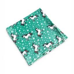 The Mom Store Green Cartoon Characters Mild Winter 233 GSM Single Bed Blanket image 2