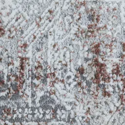 apco Grey Abstract Polypropylene 4 ft x 6 ft Machine Made Carpet image 4