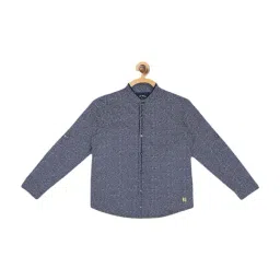 Blue Giraffe Kids Navy Cotton Printed Shirt-picture-15