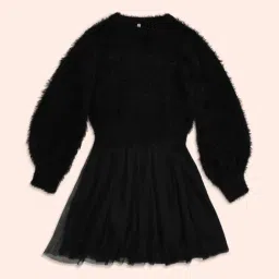 Pantaloons Junior Black Regular Fit Full Sleeves Dress-picture-37