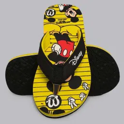 Kidsville Black & Yellow Mickey & Friends Printed Flip Flops image 5