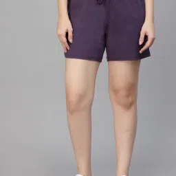 Strong & Brave Purple Cotton Regular Fit Sports Shorts-picture-21