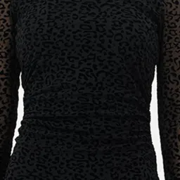 Kazo Black Printed Midi Dress image 5