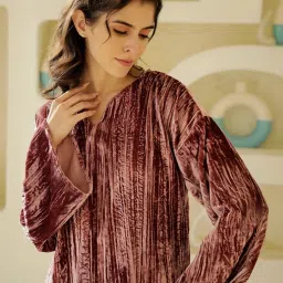 SAY Maroon Printed Pyjamas Set image 5