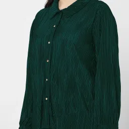 Vero Moda Curve Green Textured Shirt image 5