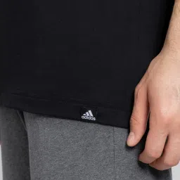 Adidas Black Regular Fit Printed Sports T-Shirt image 5