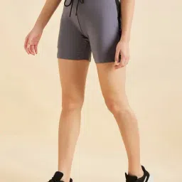 Sweet Dreams Light Grey Cotton Sports Shorts-image-44