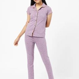 Sweet Dreams Kids Purple Printed Shirt with Pyjamas-picture-35