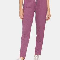 Rosaline by Zivame Purple Relaxed Fit Trackpants-picture-25