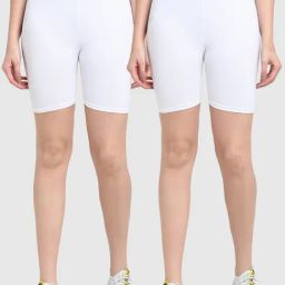 Gracit White Cotton Sports Shorts - Pack Of 2-picture-46