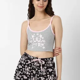 Forever 21 Grey Graphic Print Shorts Set-picture-36