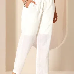Libas White Floral Kurta and Pant with Dupatta image 5