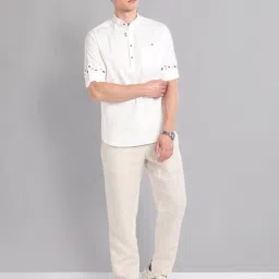 AD by Arvind White Slim Fit Shirt image 5