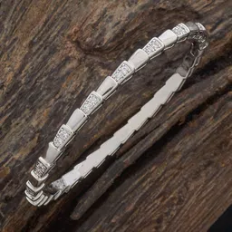 Kushal's Fashion Jewellery Rhodium-Plated Zircon-Studded Bangle-picture-34