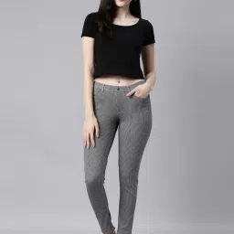 Go Colors! Grey Striped Jeggings image 5