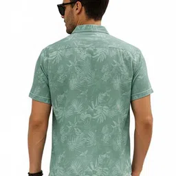 r.code by the roadster life co. R.Code by The Roadster Lifestyle Co. Men Floral Printed Spread Collar Casual Shirt image 3