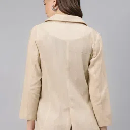 Cottinfab Beige Full Sleeves Blazer image 2