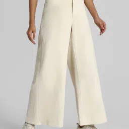 American Eagle Beige Cotton Solid Pants image 3