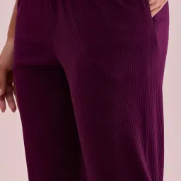 Go Colors! Maroon Mid Rise Pants image 5