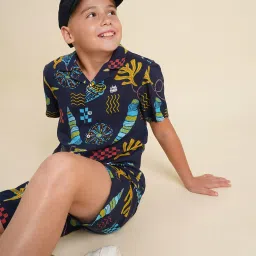 Jack & Jones Junior Boys Navy Peony Shirts image 5