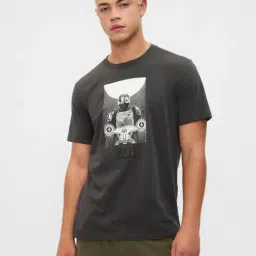GAP Med. Grey Regular Fit Graphic T-Shirt-picture-13