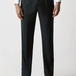 Van Heusen Navy Regular Fit Trousers-picture-19