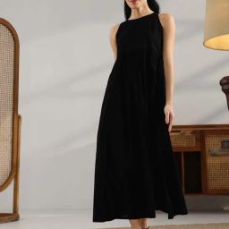Libas Black Cotton Flared Fit Dress-picture-27